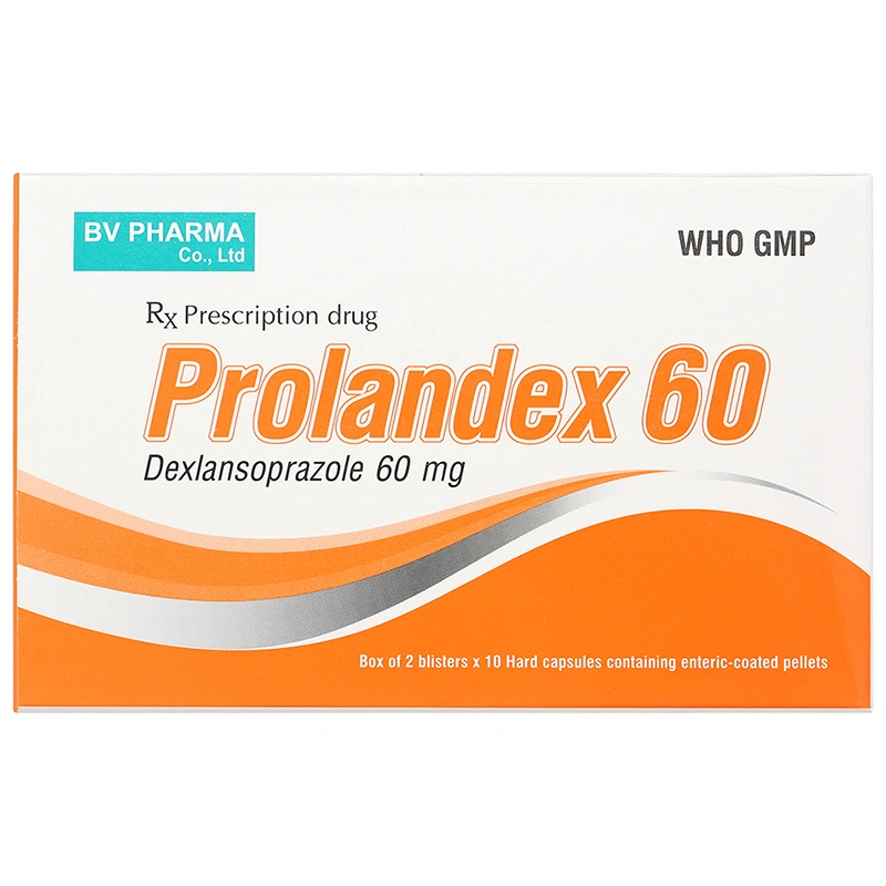 Prolandex 60 điều trị viêm thực quản, trào ngược dạ dày - thực quản (2 vỉ x 10 viên) - 2
